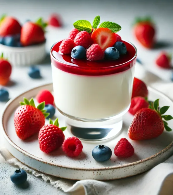 panna cotta vanille et coulis