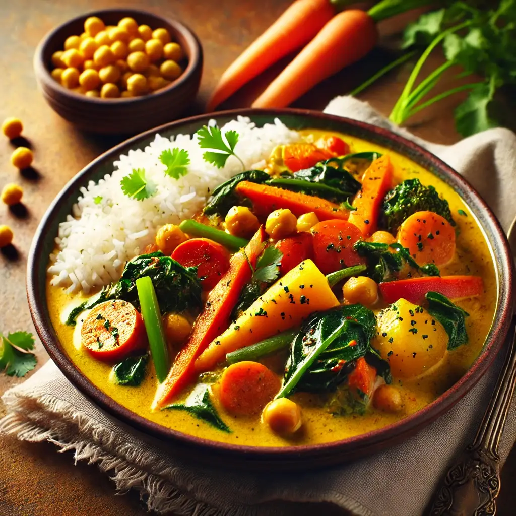 Curry De L gumes Au Lait De Coco Et Pois Chiches