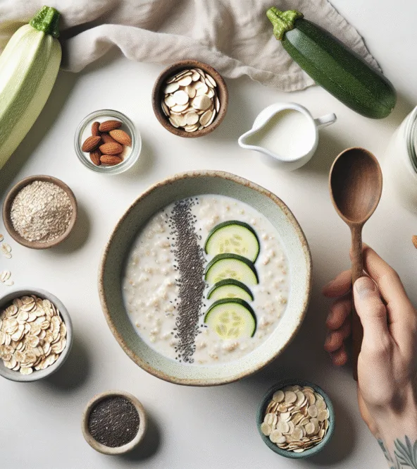 Porridge crémeux à la courgette et graines de chia