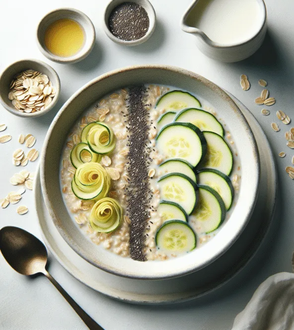 Porridge crémeux à la courgette et graines de chia