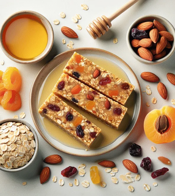 Barres de céréales maison aux fruits secs et miel
