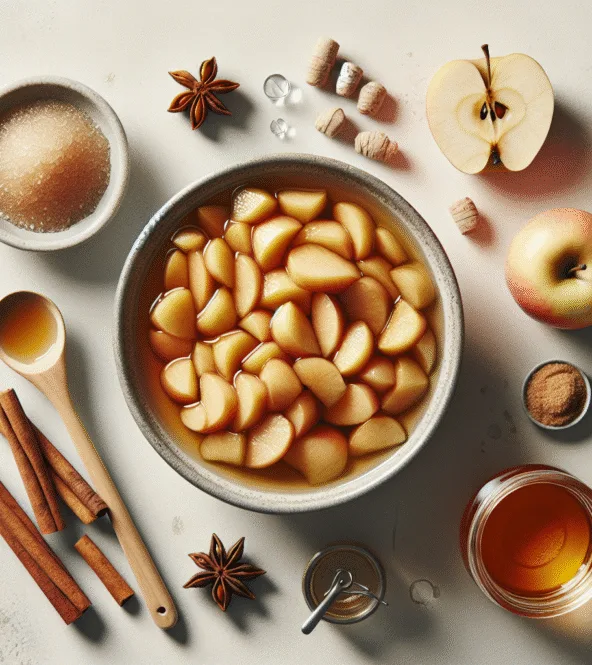 Compote de pommes maison sans sucre ajouté aux épices douces