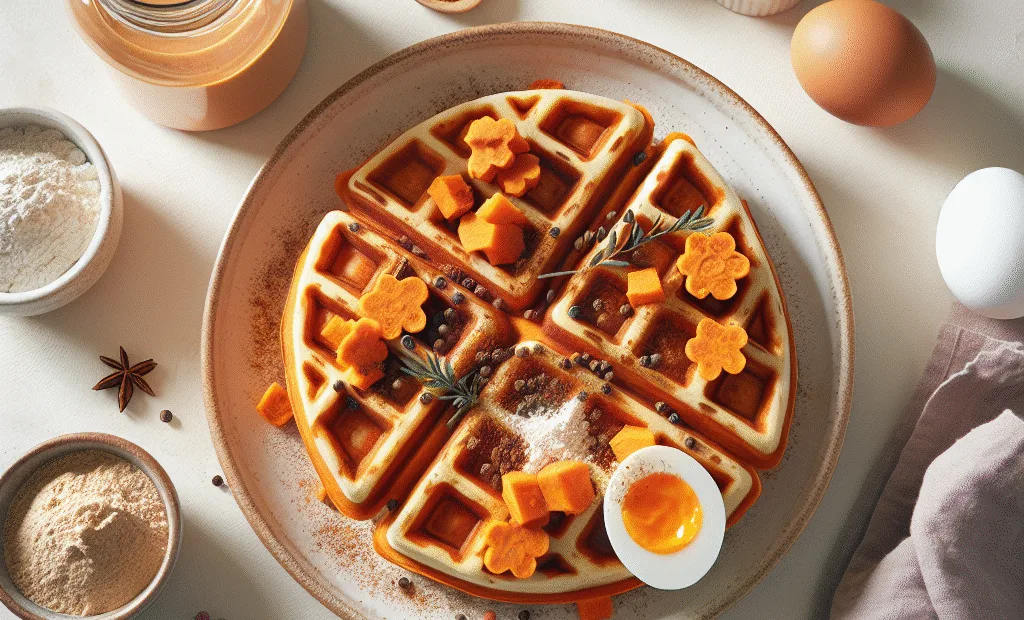 Gaufres protéinées à la patate douce et épices
