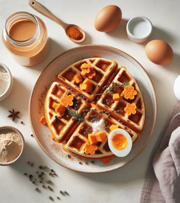 Gaufres protéinées à la patate douce et épices