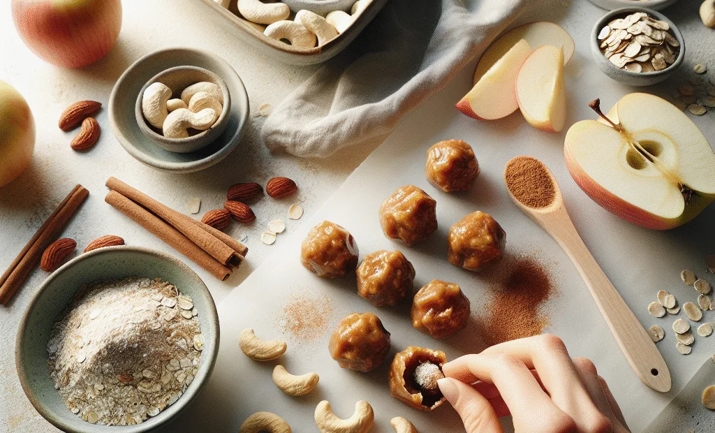 Bouchées Énergie Pomme-Cannelle et Noix de Cajou