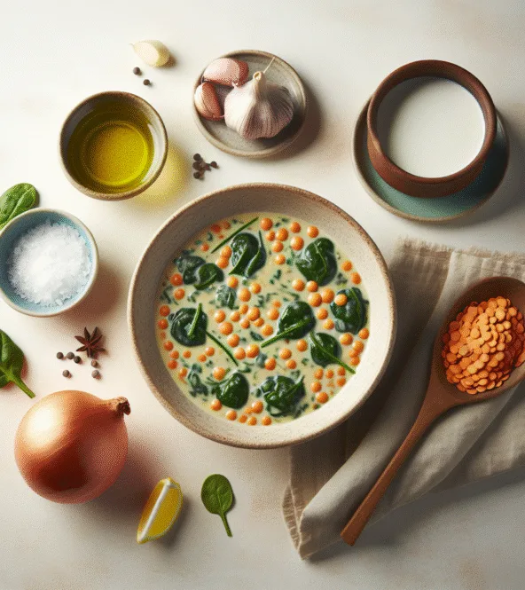 Curry de lentilles corail aux épinards et lait de coco léger