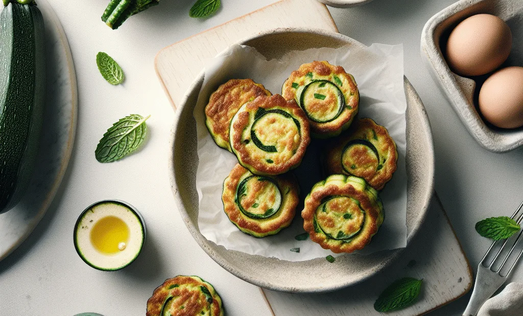 Mini-cakes salés aux courgettes et menthe fraîche