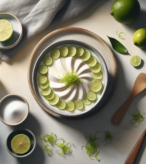 Mousse aérienne au citron vert et lait de coco