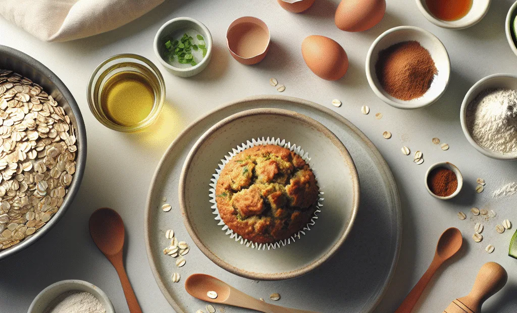 Muffins à l'avoine et courgettes, sans sucre ajouté