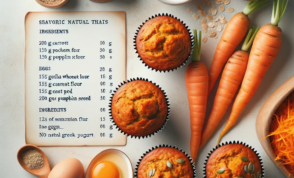 Muffins salés aux carottes, cumin et graines de courge