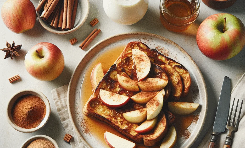 Pain perdu complet aux pommes et cannelle (sans sucre ajouté)