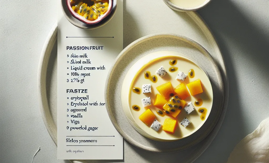 Panna cotta légère à la mangue et passion