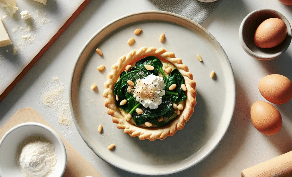 Petits fours aux épinards, ricotta allégée et pignons de pin