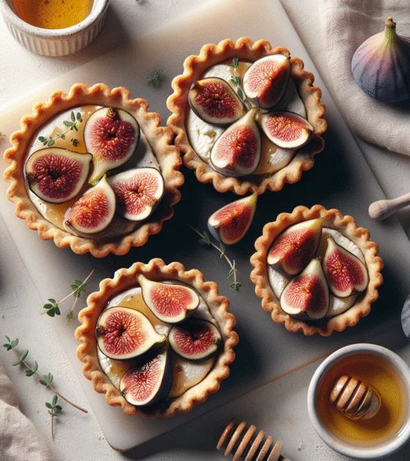 Tartelettes rustiques aux figues fraîches et chèvre