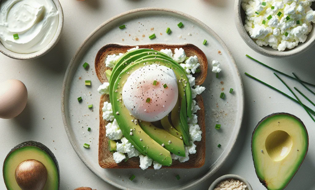 Tartines Protéinées au Cottage Cheese, Avocat et Œuf Poché