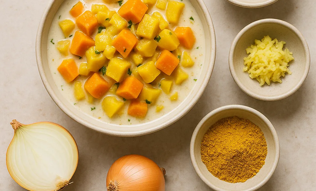 Curry végétarien de légumes d'hiver et lait de coco léger